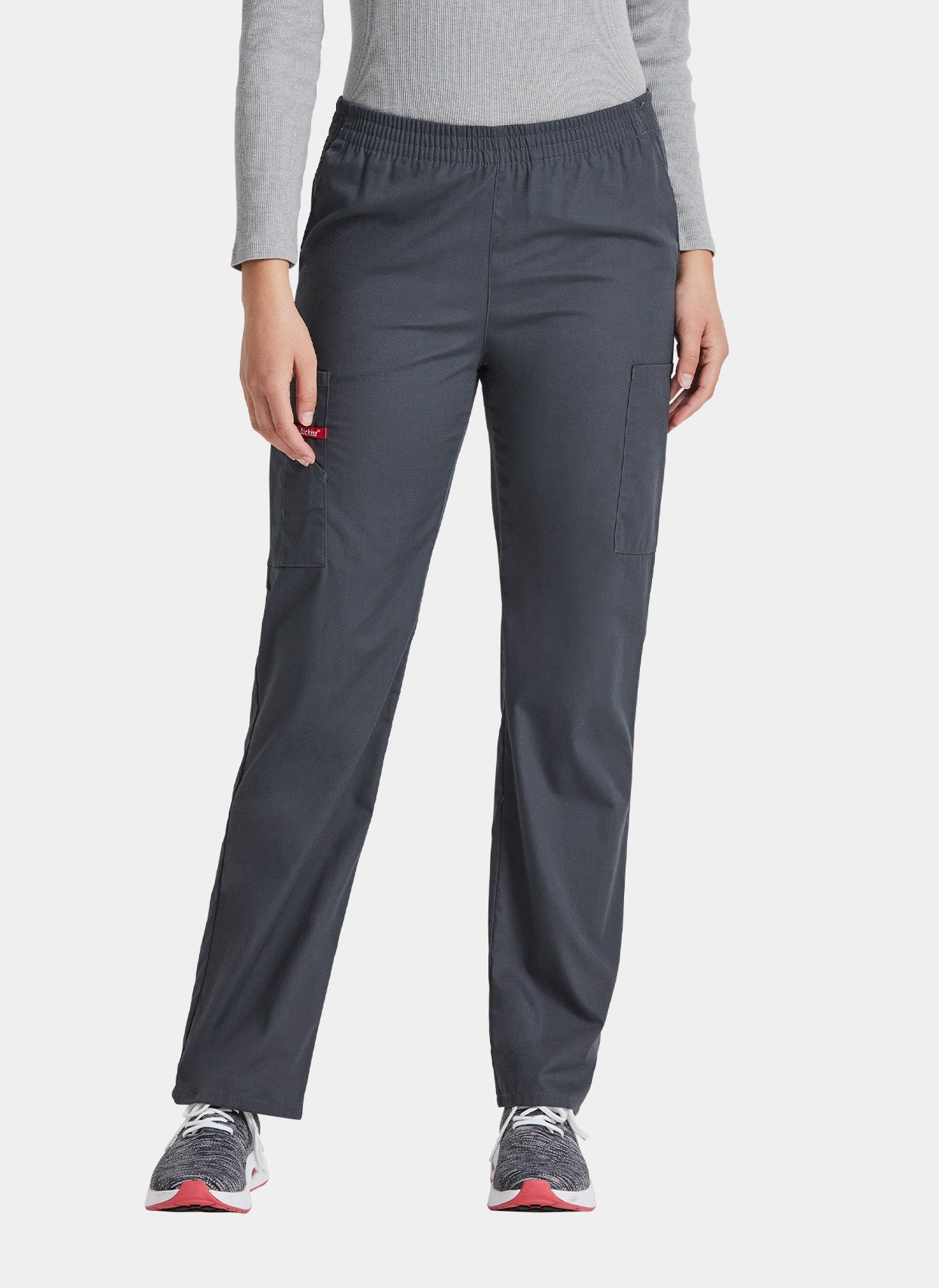 Dickies EDS Signature Ladies Natural Rise Tapered Leg Pull-on Scrub Trousers 86106-Pewter