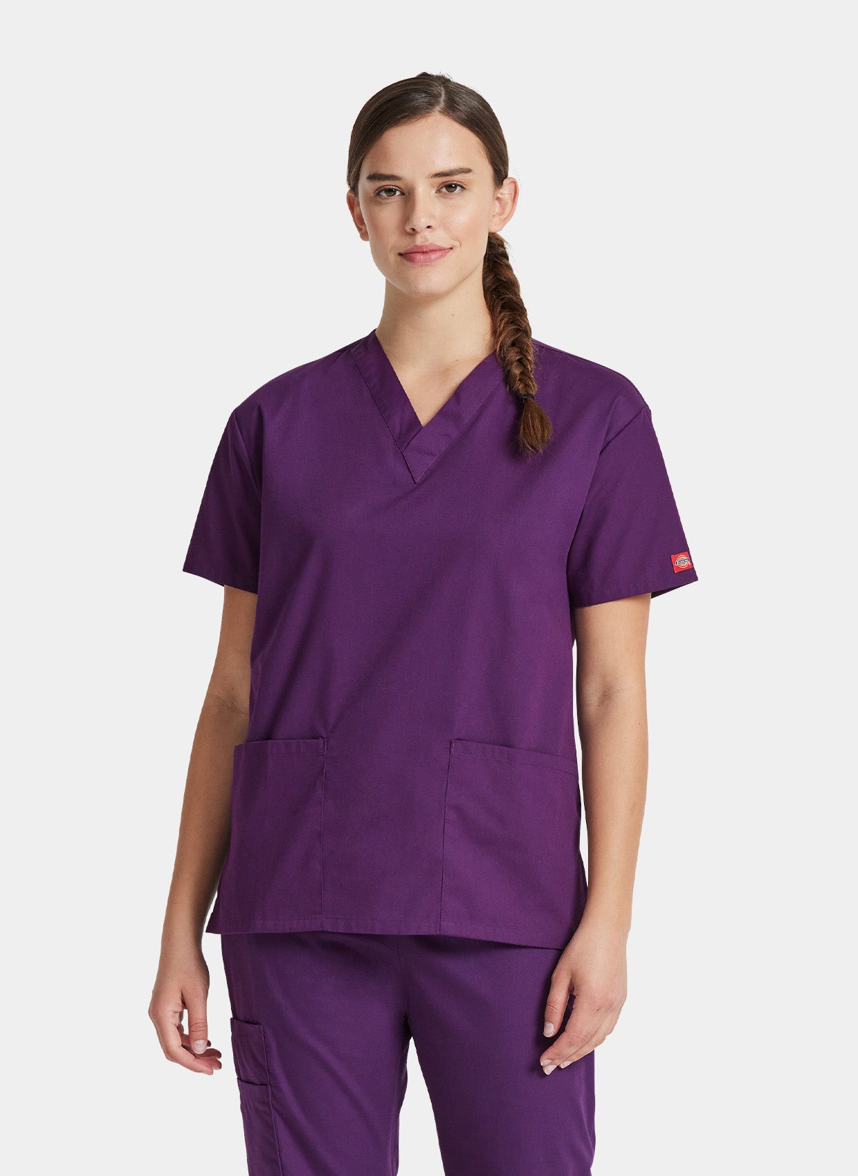 Dickies EDS Signature V-Neck Scrub Top DKE86706-Eggplant