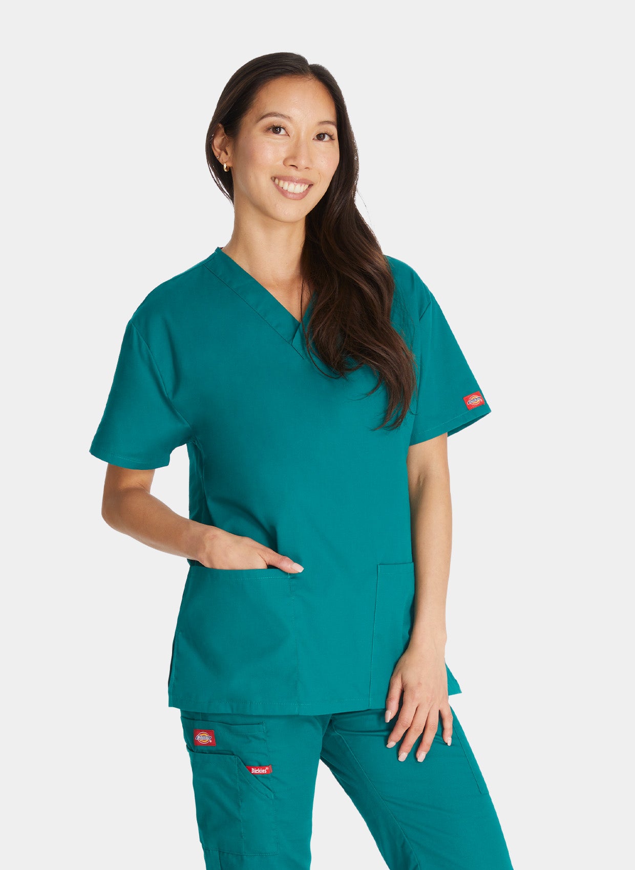 Dickies EDS Signature V-Neck Scrub Top DKE86706-Hunter