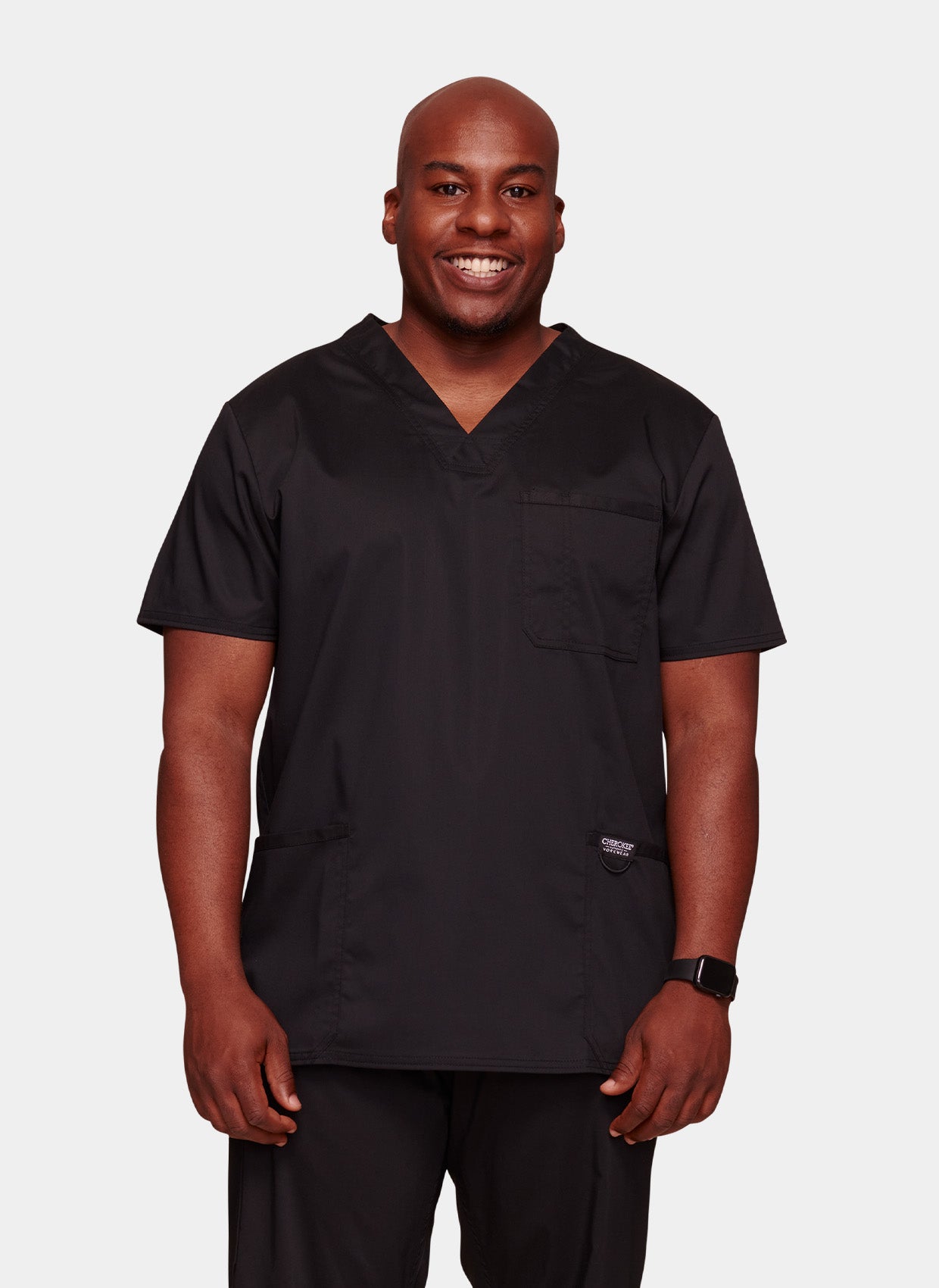 Cherokee WW Revolution Men's V-Neck Scrub Top WWE670-Black