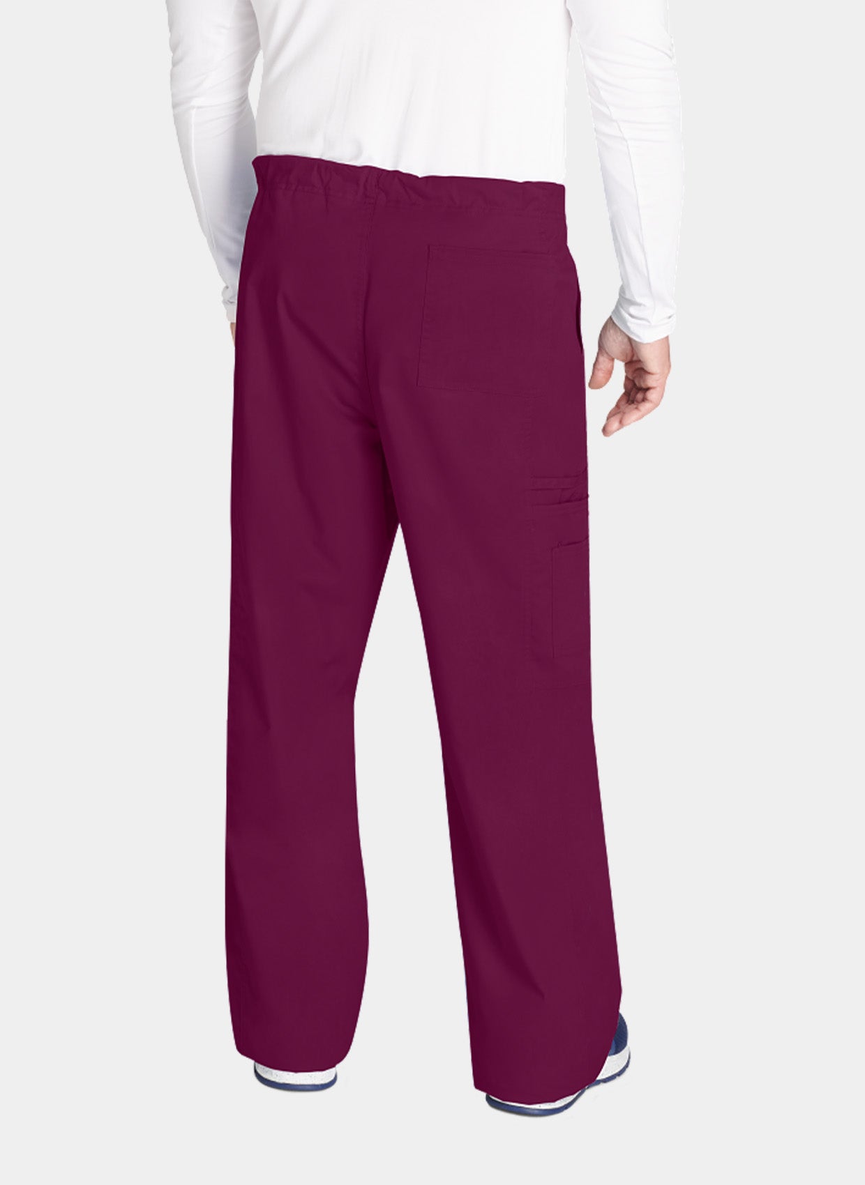 Cherokee Core Stretch Unisex Drawstring Cargo Scrub Trousers WWE4043-Wine-Back