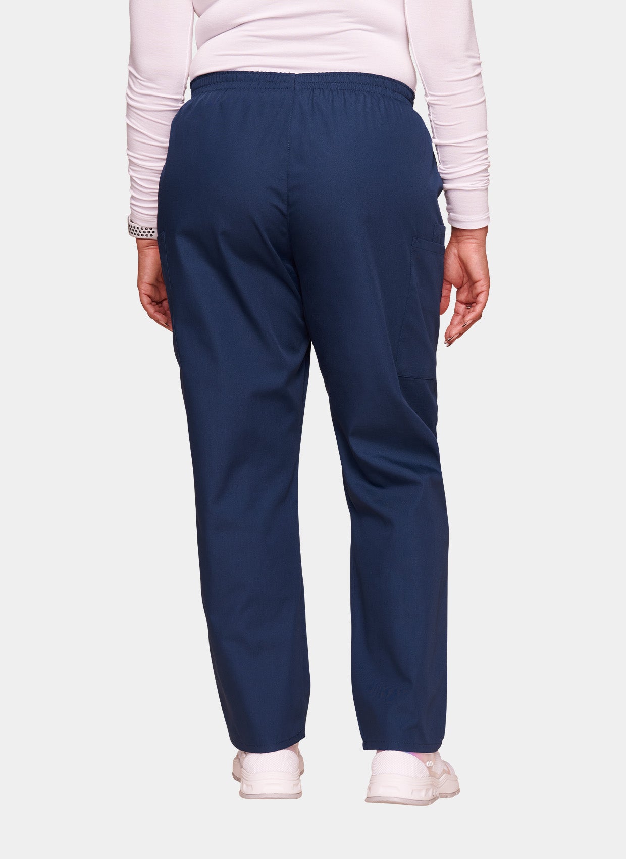 Cherokee Unisex Elasticated Scrub Trousers-Navy-Back