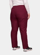 Cherokee Unisex Elasticated Scrub Trousers-Wine-Back