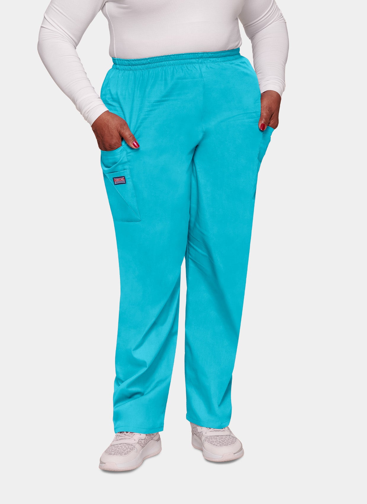 Cherokee Unisex Elasticated Scrub Trousers-Turquoise