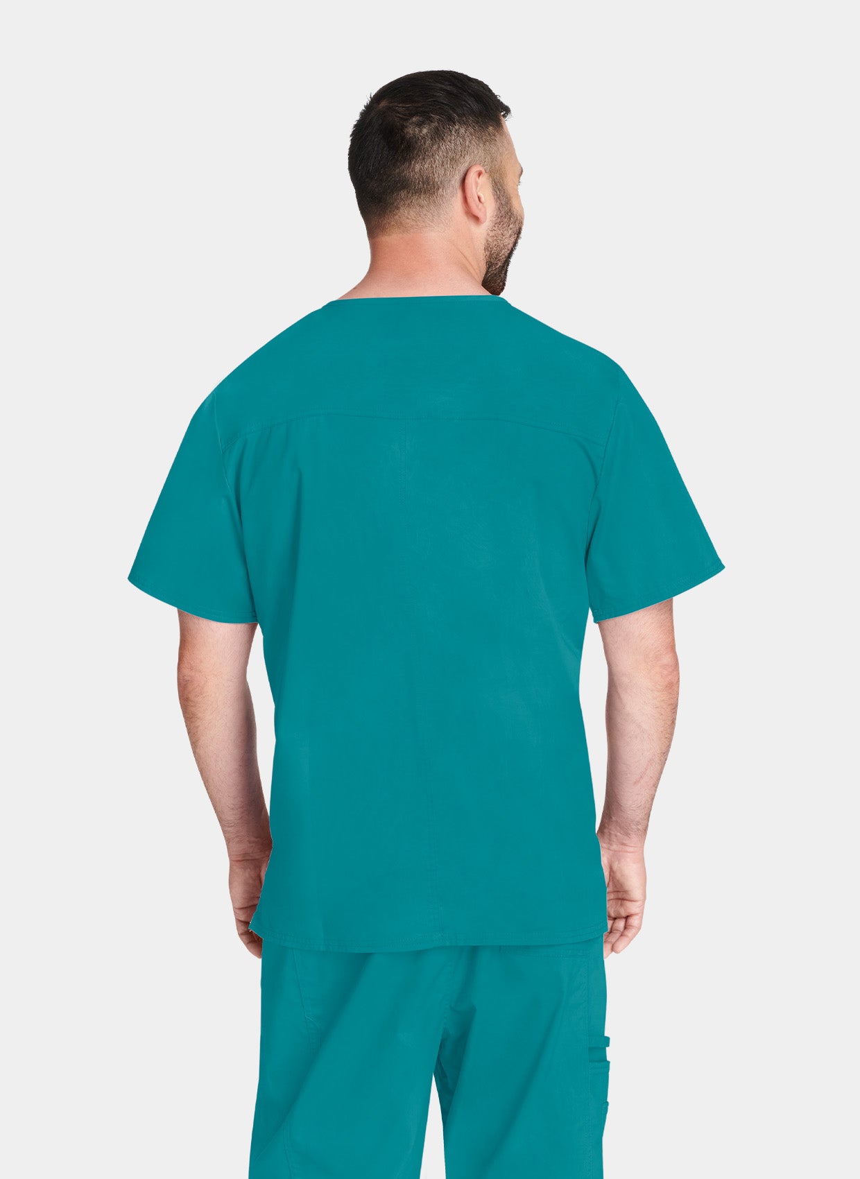 Cherokee Core Stretch Unisex V-Neck Scrub Top WWE4725-Teal-Back