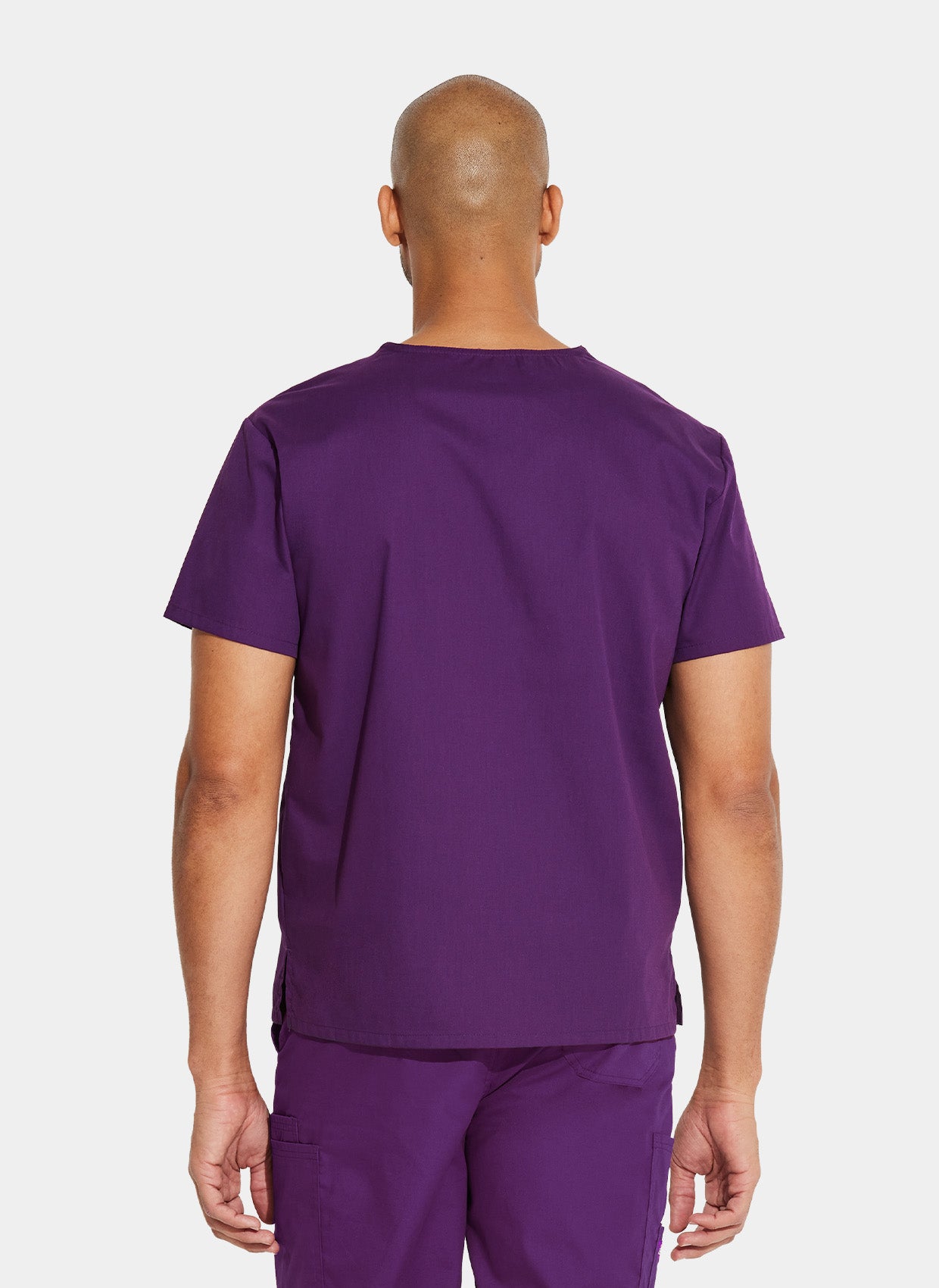 Dickies EDS Signature Unisex Tuckable V-Neck Scrub Top DKE83706-Eggplant-Back