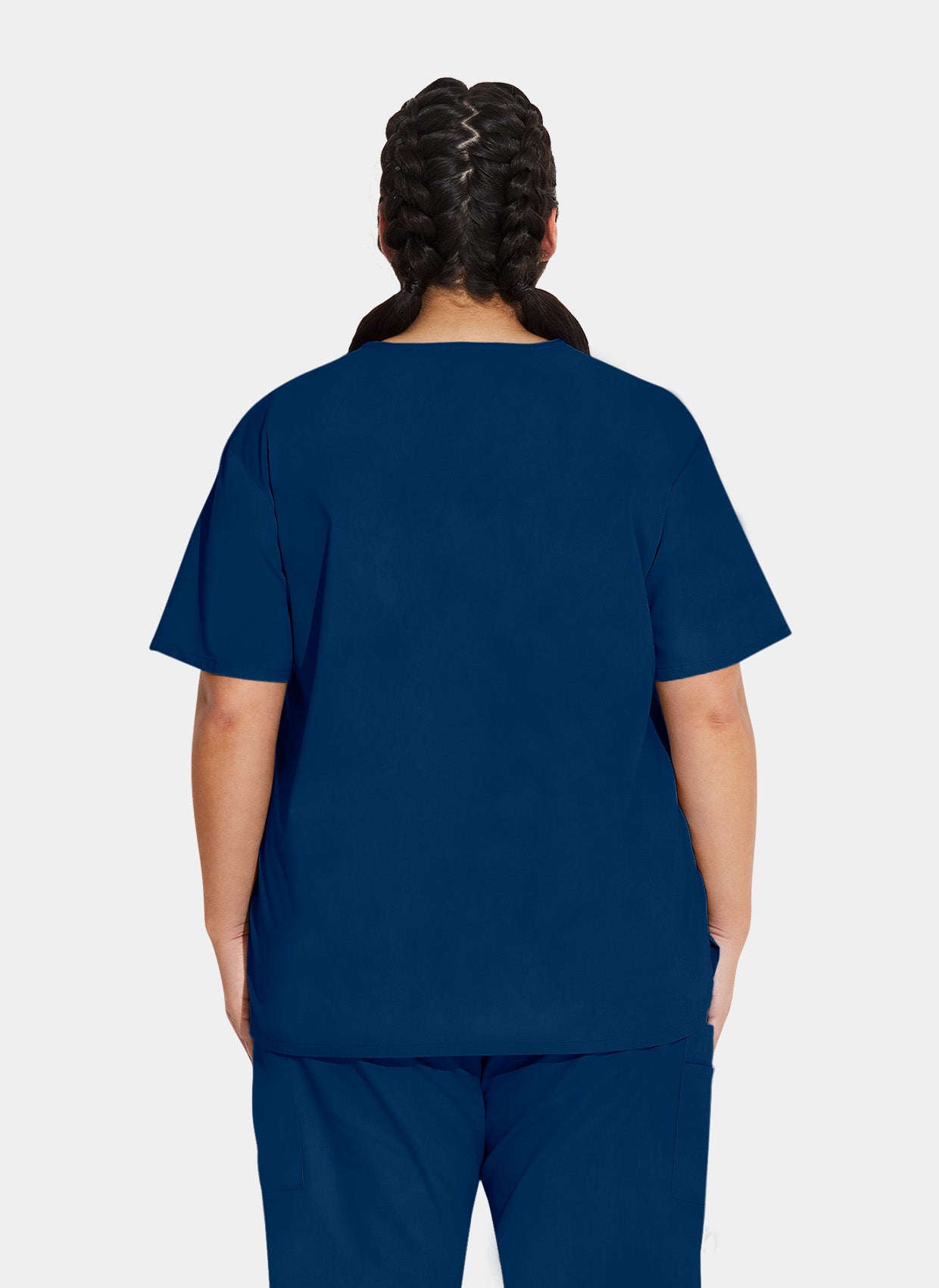 Dickies EDS Signature Unisex Tuckable V-Neck Scrub Top DKE83706-Navy-Back