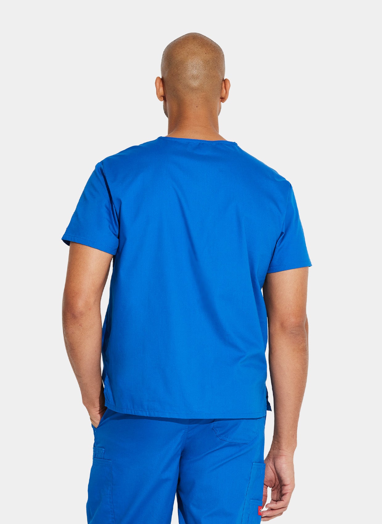 Dickies EDS Signature Unisex Tuckable V-Neck Scrub Top DKE83706-Royal-Back