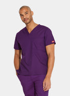 Dickies EDS Signature Unisex Tuckable V-Neck Scrub Top DKE83706-EggPlant