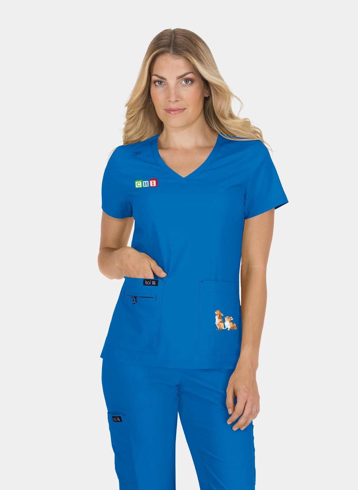 CHI Staff Nurse - Koi Basics Becca Scrub Top