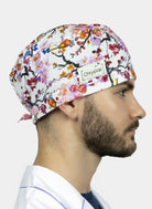 ChrysVal Long Hair Scrub Hat - Cherry Blossom - Men