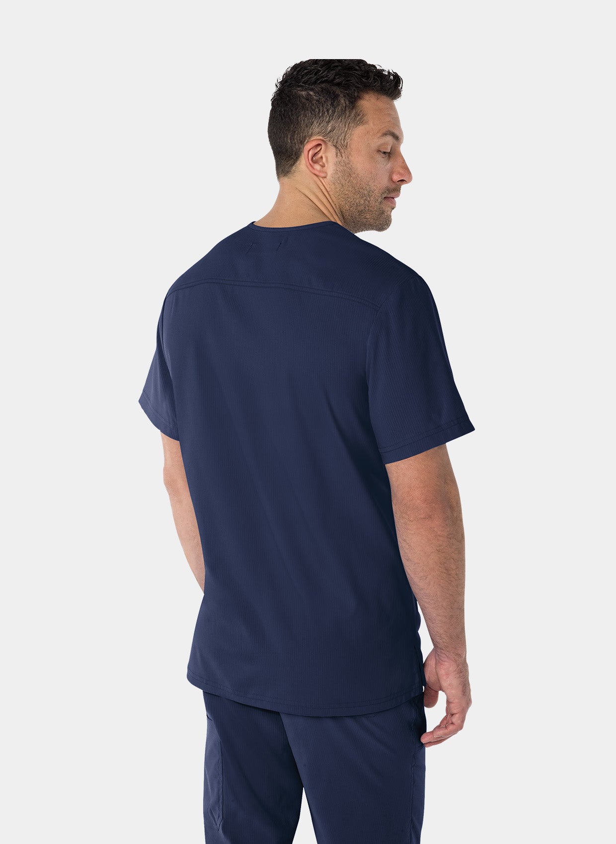 Koi Lite Force Scrub Top - Navy - Back 