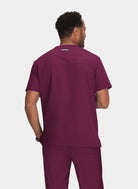 Koi Next Gen Free To Be Scrub Top - Wine - Back