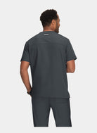 Koi Next Gen Free To Be Scrub Top- Charcoal- Back