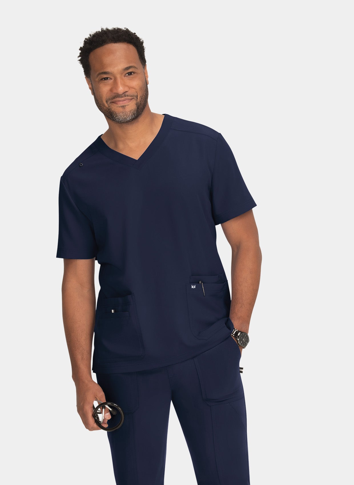 Koi Next Gen Free To Be Scrub Top- Navy