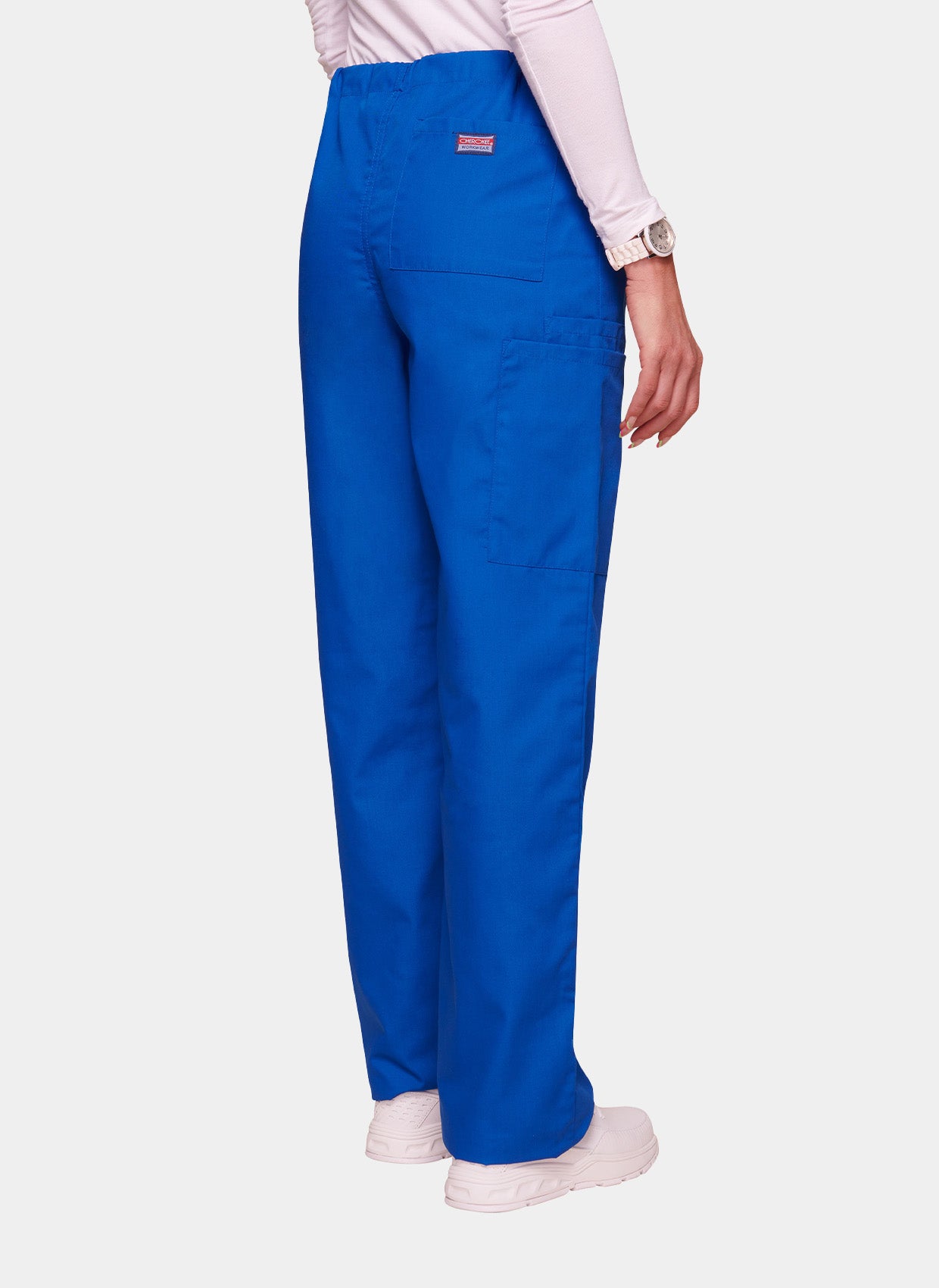 Cherokee Unisex Drawstring Scrub Trousers-Royal-Back