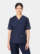 HappyFIT Unisex Alex Scrub Top - Navy