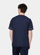 HappyFIT Unisex Alex Scrub Top - Navy - Back