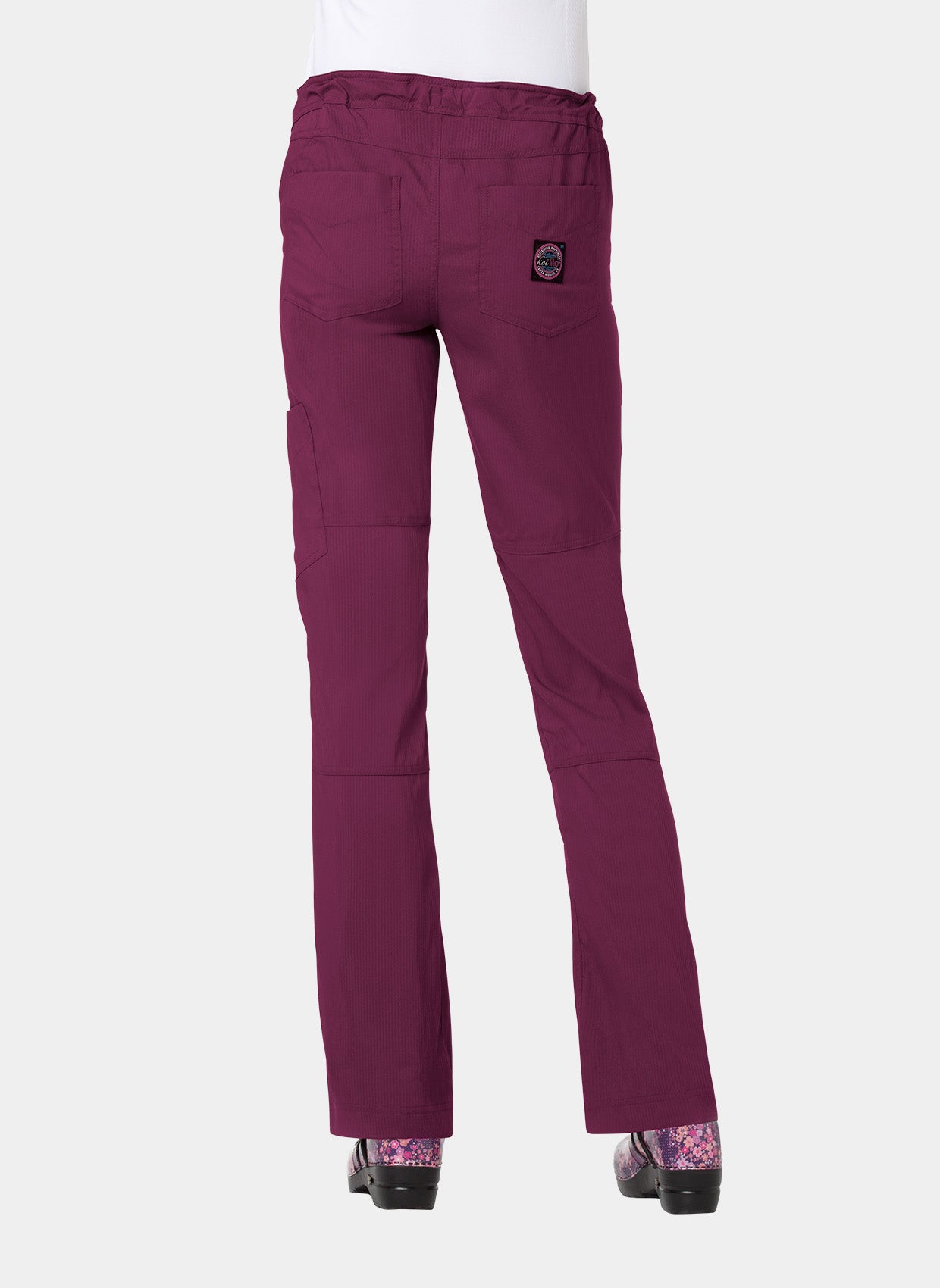 Koi Lite Peace Scrub Trousers - Wine - Back 