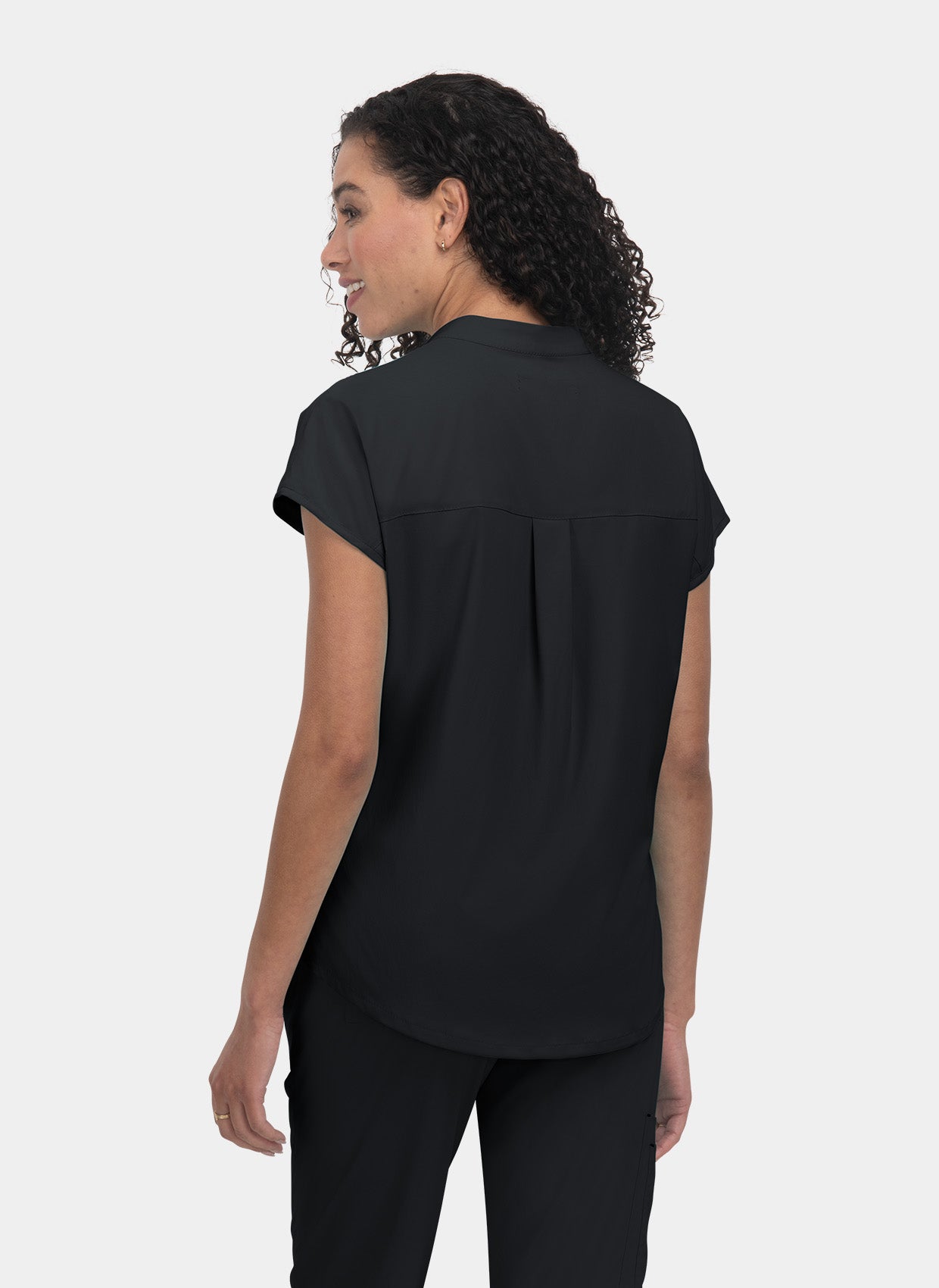 Koi Basics Ari Scrub Top - Black - Back 