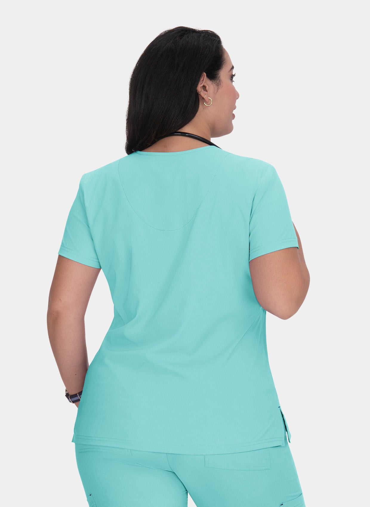 Koi Basics Becca Scrub Top - Fresh Mint - Back