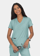 Koi Basics Becca Scrub Top - Heather Sage