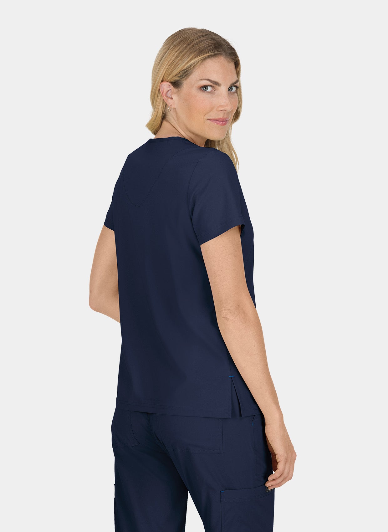 Koi Basics Becca Scrub Top - Navy - Back