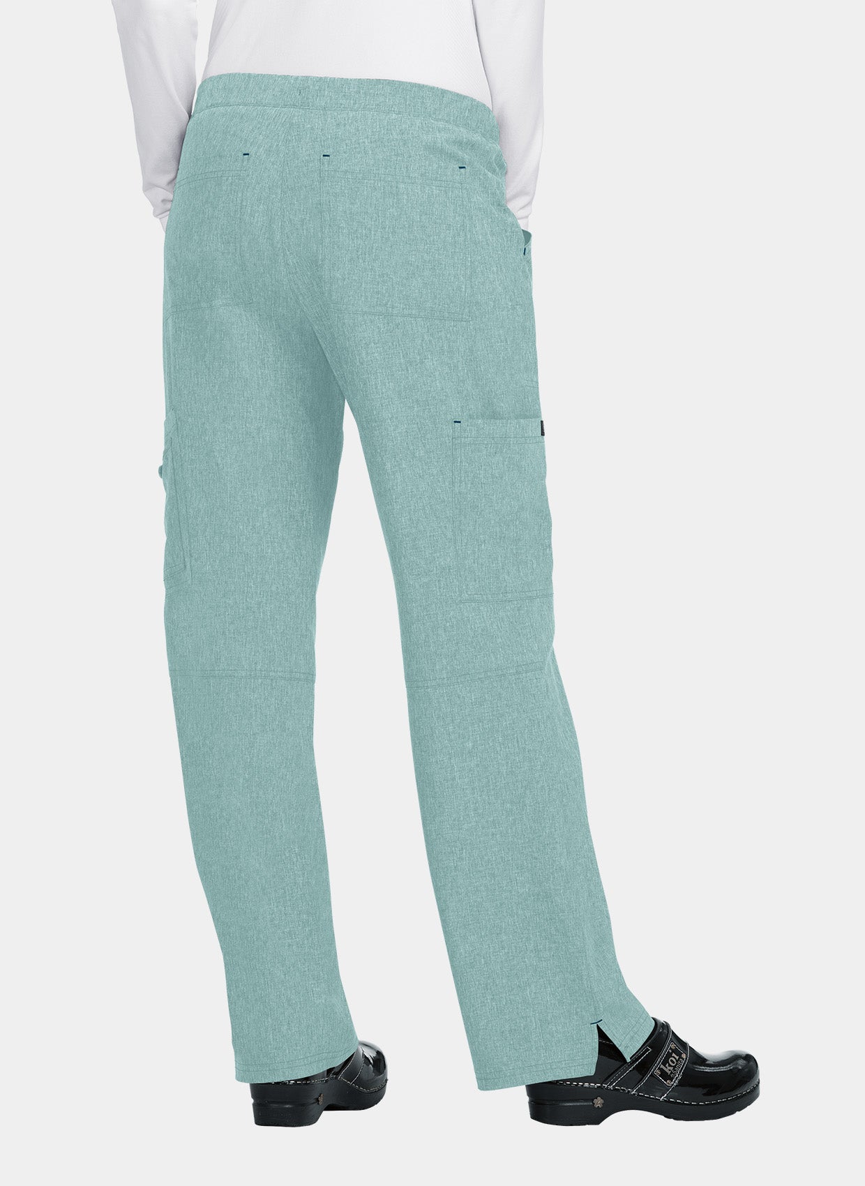 Koi Basics Holly Scrub Trousers - Heather Sage - Back 