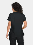 Koi Basics Katie Scrub Top - Black - Back 