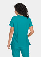 Koi Basics Katie Scrub Top - Teal - Back 