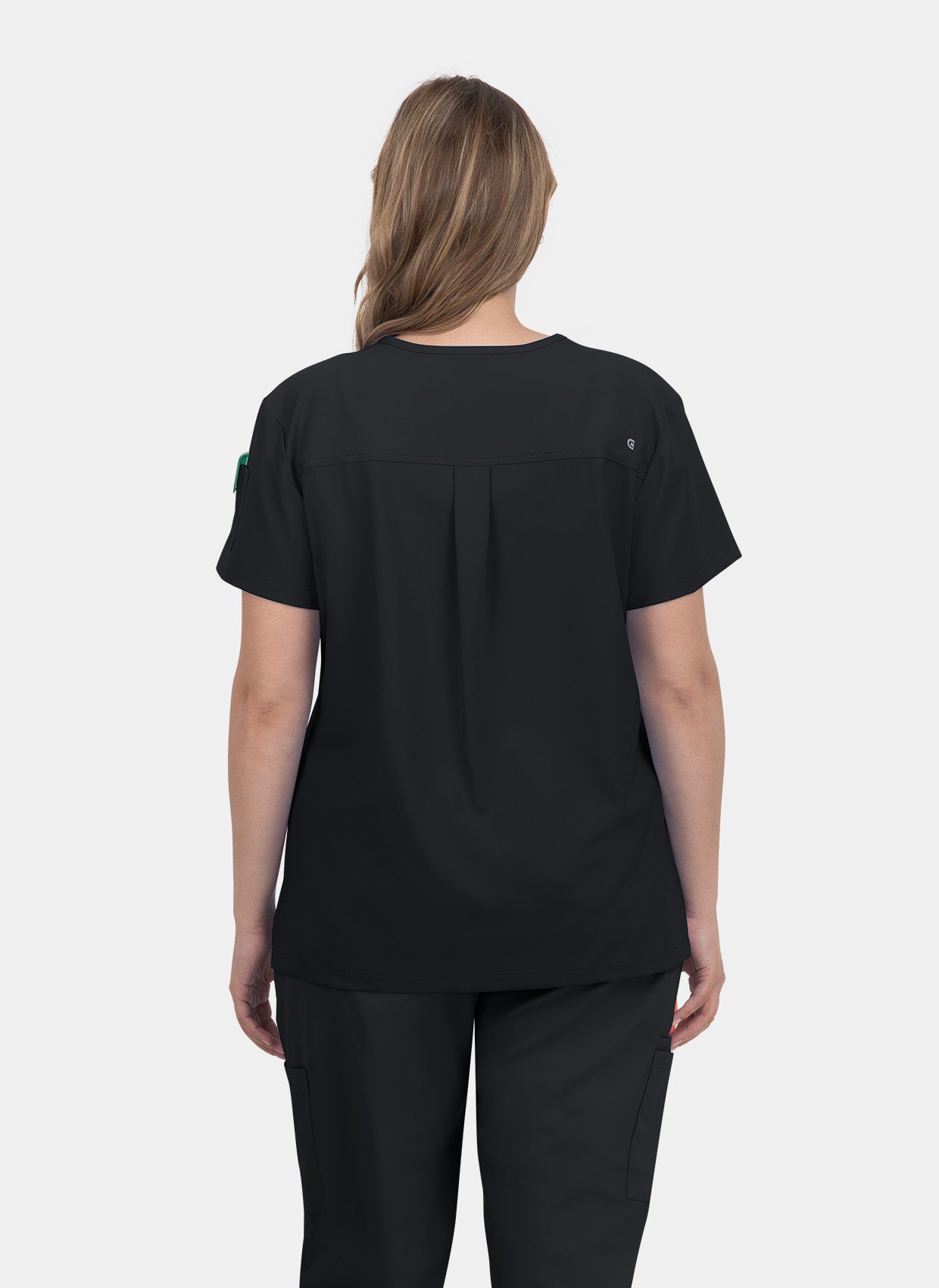 Koi Cureology Aura Scrub Top - Black - Back 