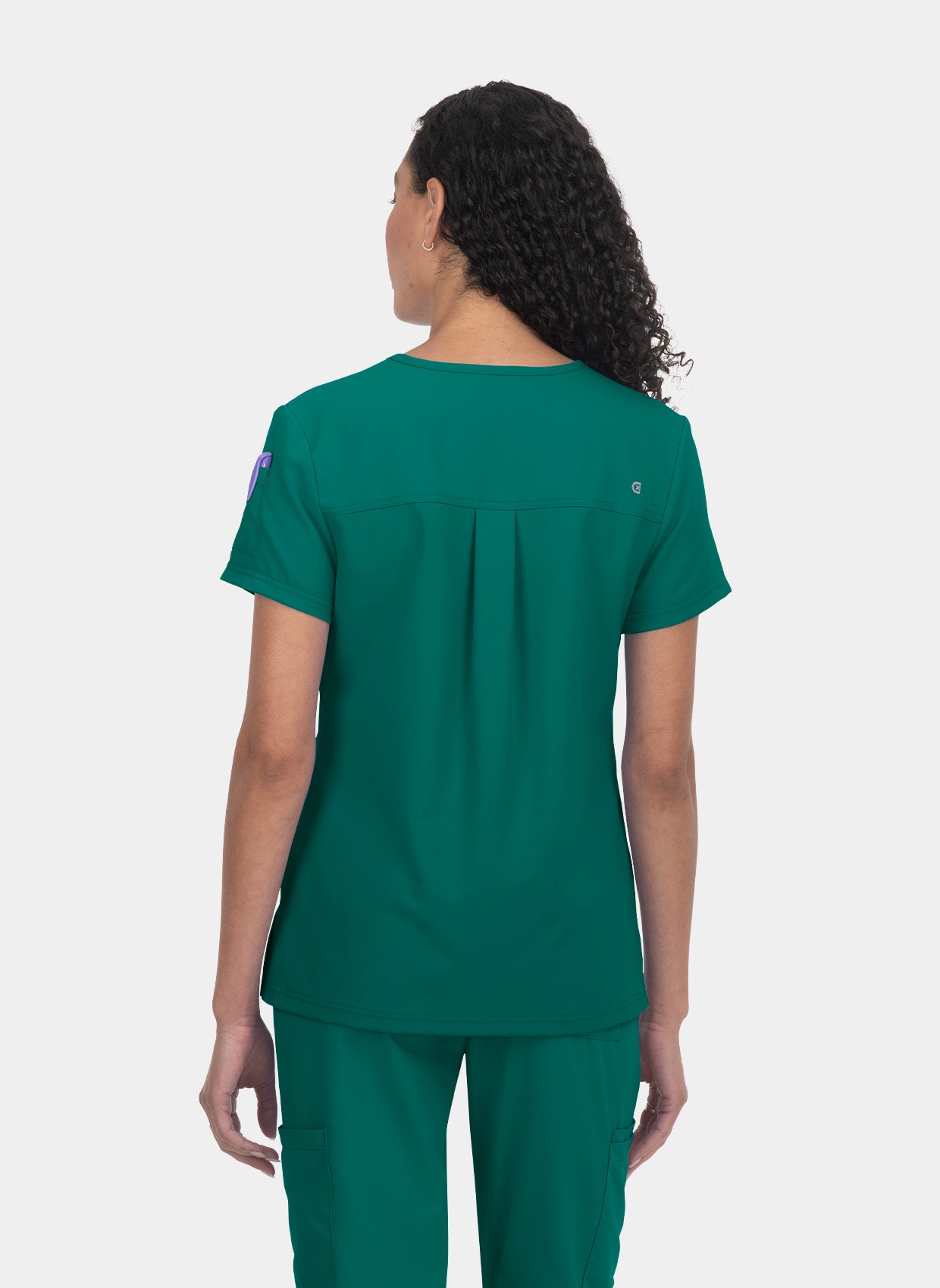 Koi Cureology Cardi Scrub Top - Hunter - Back