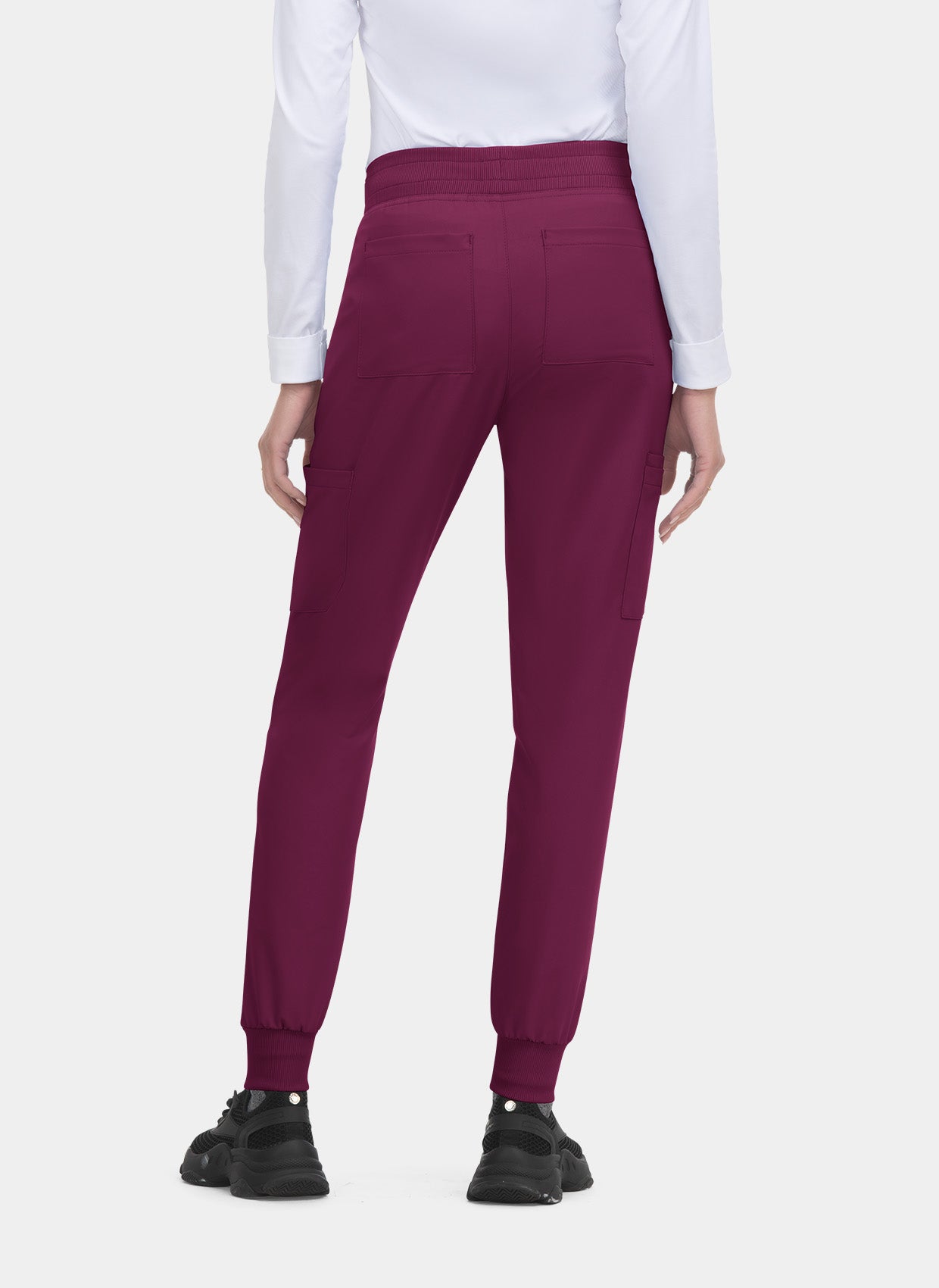 Koi Cureology Pulse Scrub Joggers - Wine - back