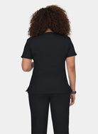 Koi Lite Serenity Scrub Top - Black - Back 