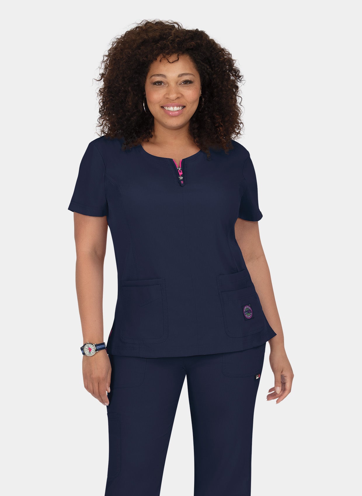 Koi Lite Serenity Scrub Top - Navy 