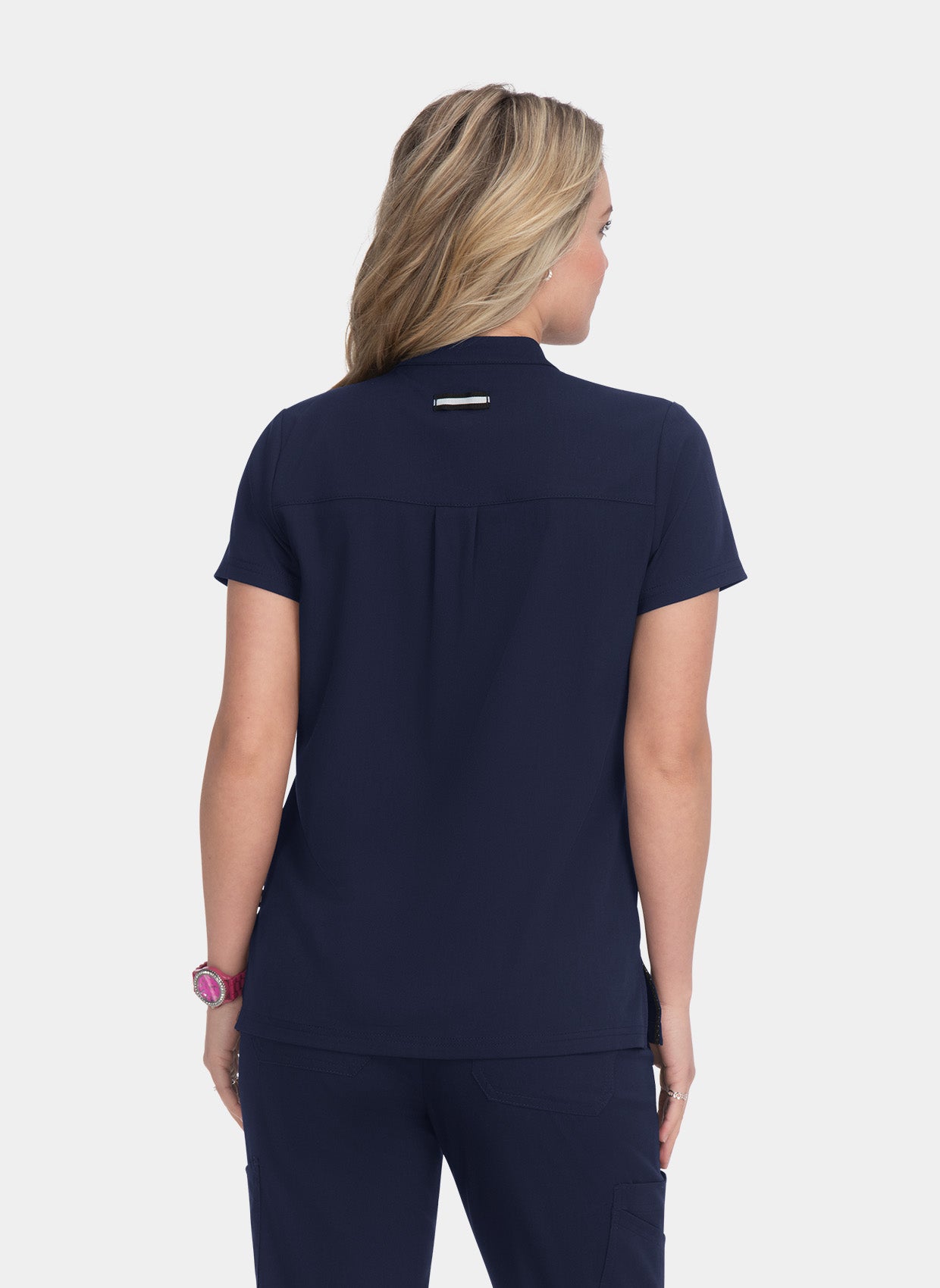 Koi Next Gen Driven Scrub Top - Navy - Back