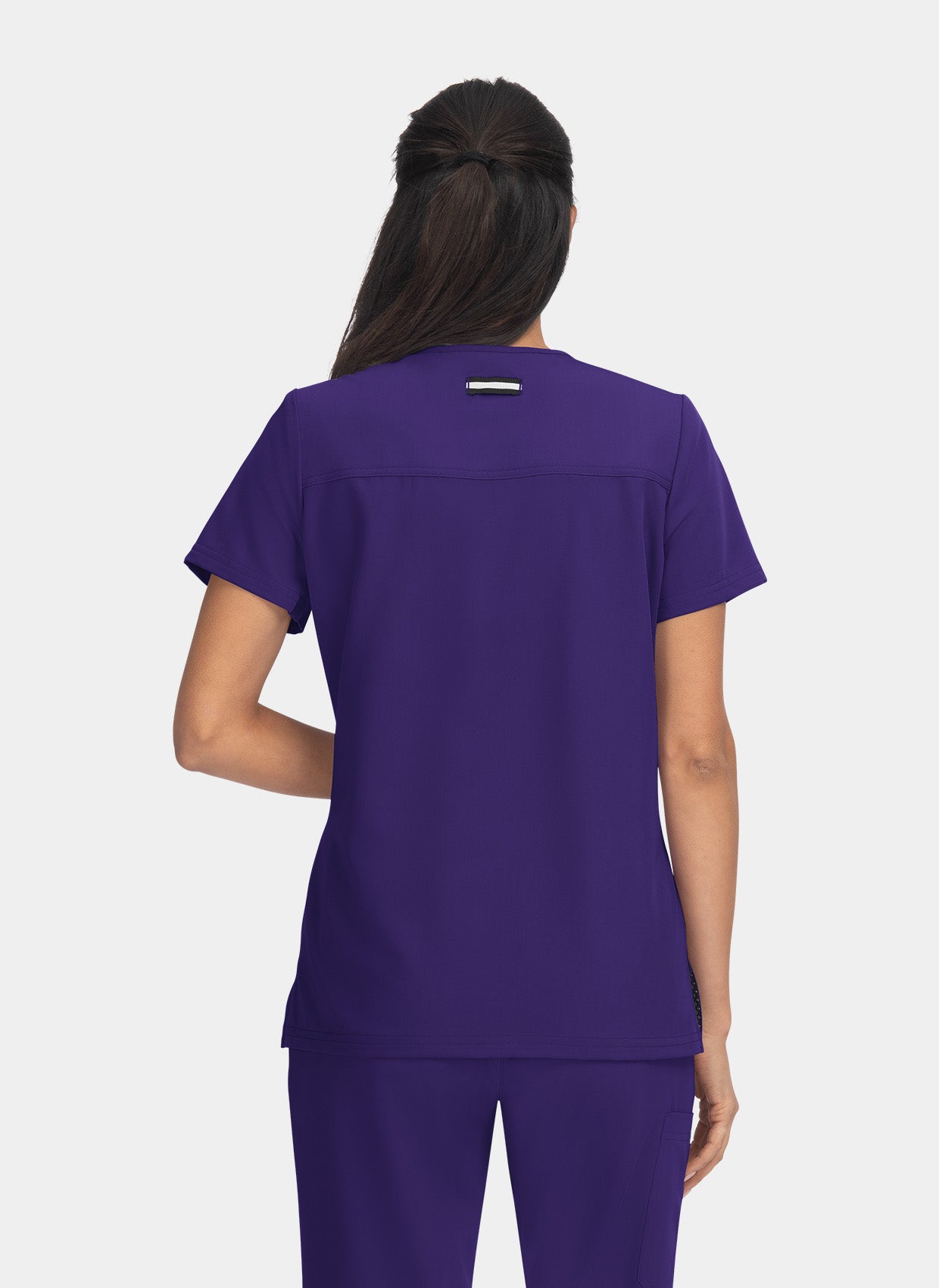 Koi Next Gen Hustle And Heart Scrub Top- Grape- Back