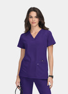 Koi Next Gen Hustle And Heart Scrub Top- Grape