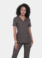 Koi Next Gen Hustle And Heart Scrub Top- Heather grey