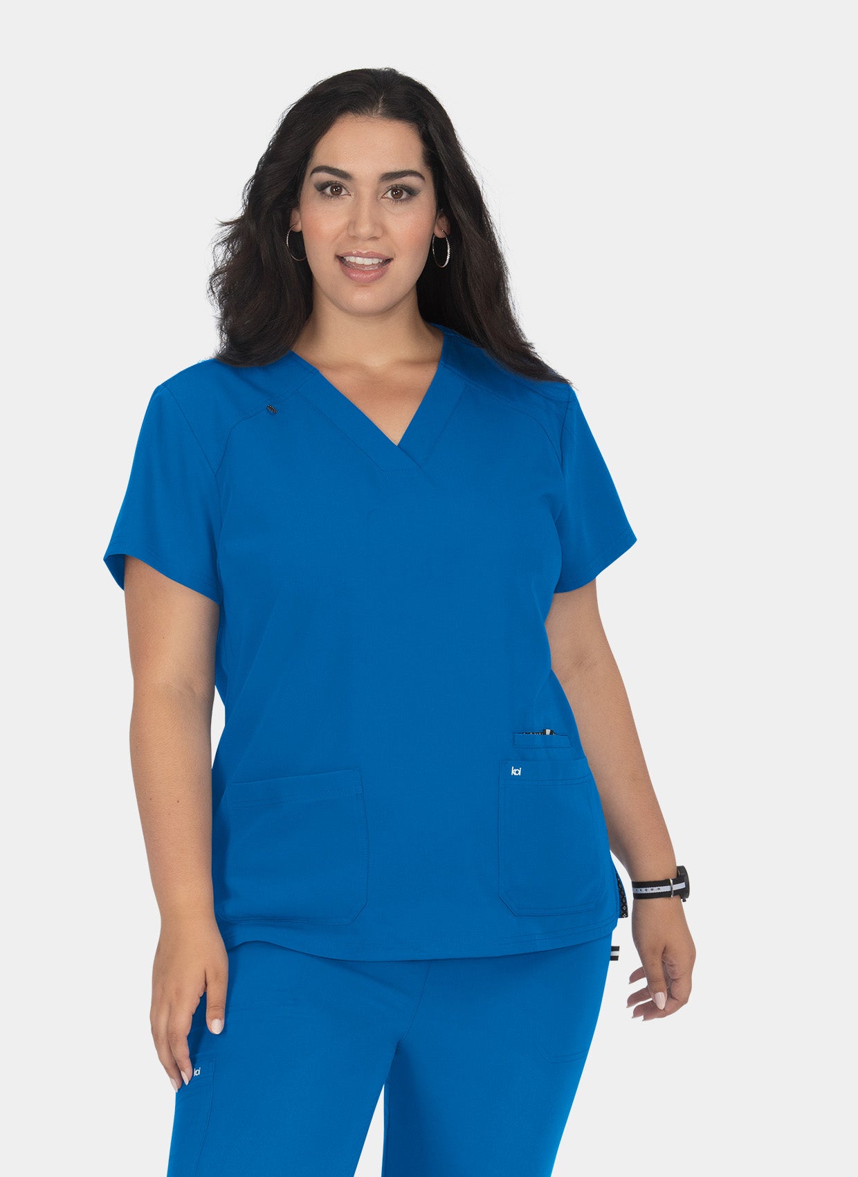 Koi Next Gen Hustle And Heart Scrub Top- Royal